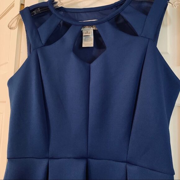 Mini Blue Keyhole Tunic Design Dress size L - Picture 2 of 8